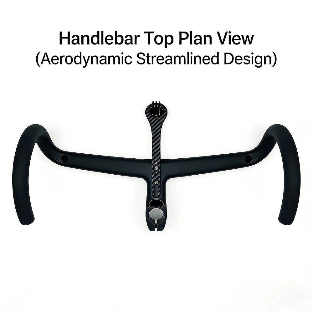 Integrated Carbon Handlebar for Road Bicycles with Full Internal Cable Routing