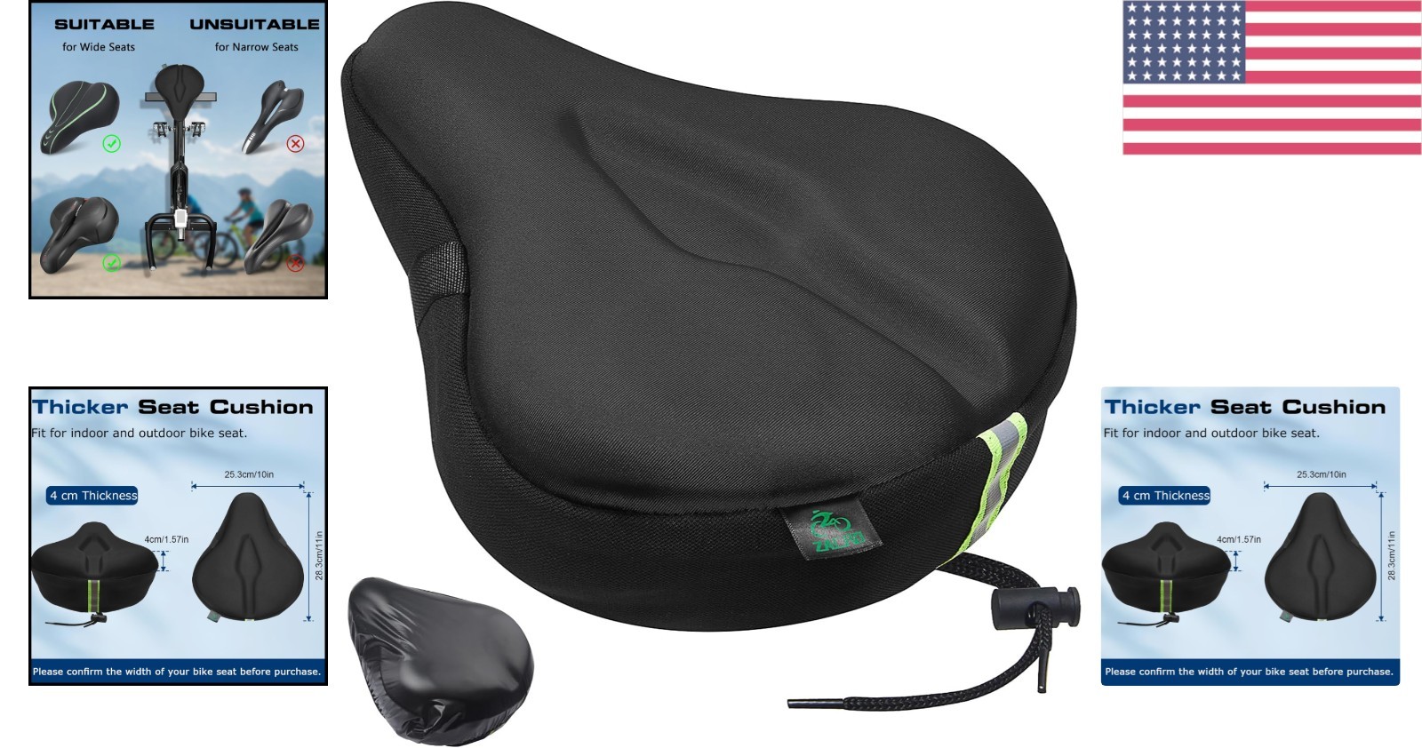 Waterproof Gel Bike Cushion – Anti-Slip & Moisture-Wicking for Ultimate Comfort