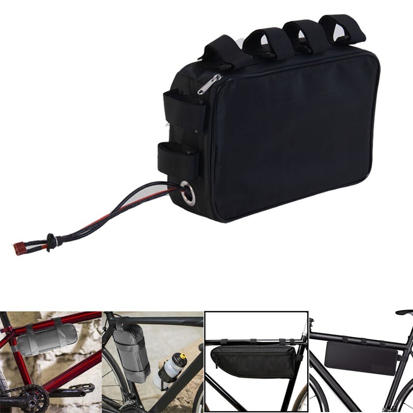 Electric Bike Case Bag Storage Bicycle Ebike battery Scooter frame downtube rear