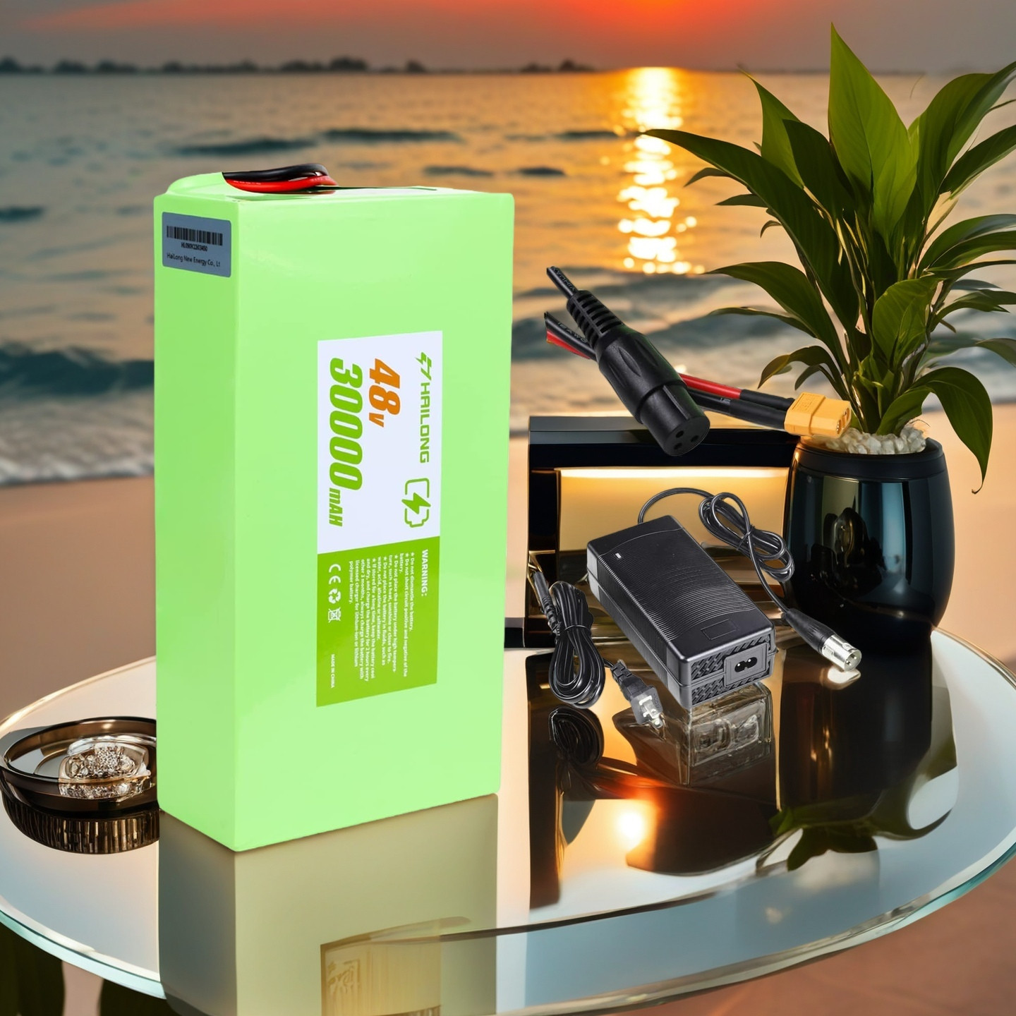 H HAILONG 48V 30Ah Battery lithium for 200W-1500W motor