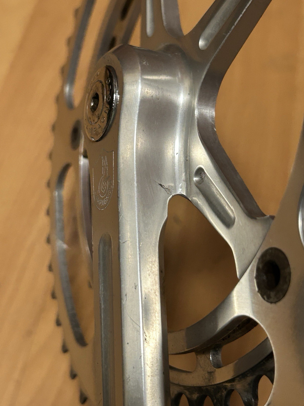 Vintage Campagnolo Super Record 170 Crankset 1049/A Double 52 42 Square Taper