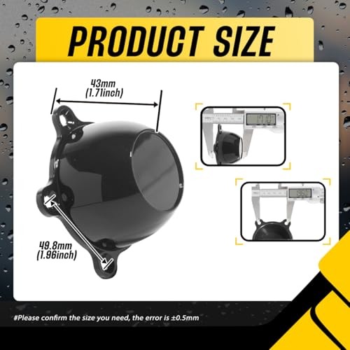 Spacing Wheel Rim Center Caps Wheel Center Cap 5 Dog Ear 1.96″ Glossy Black