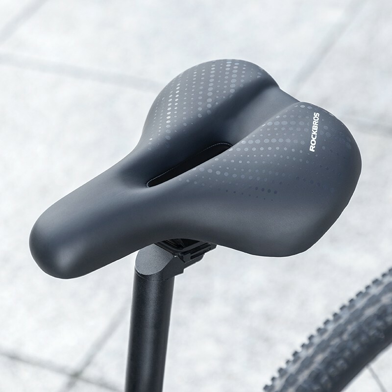 ROCKBROS Bicycle Saddle with Taillight Cycling Seat Soft Cushion Safty Seat