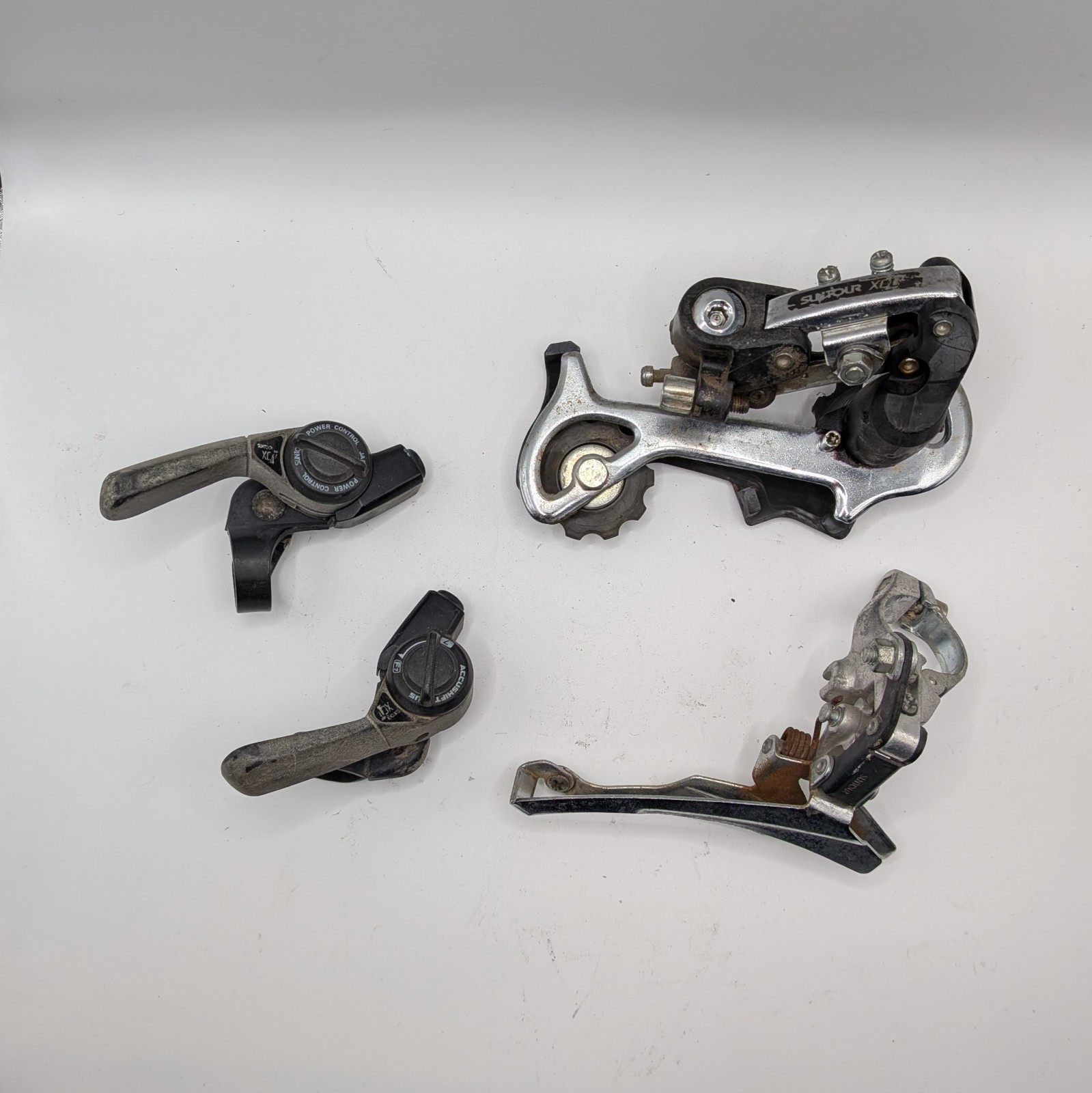 Suntour Sakae DiaCompe XCT XCU Groupset 3×7 Derailleur Shifter Crankset Brakes