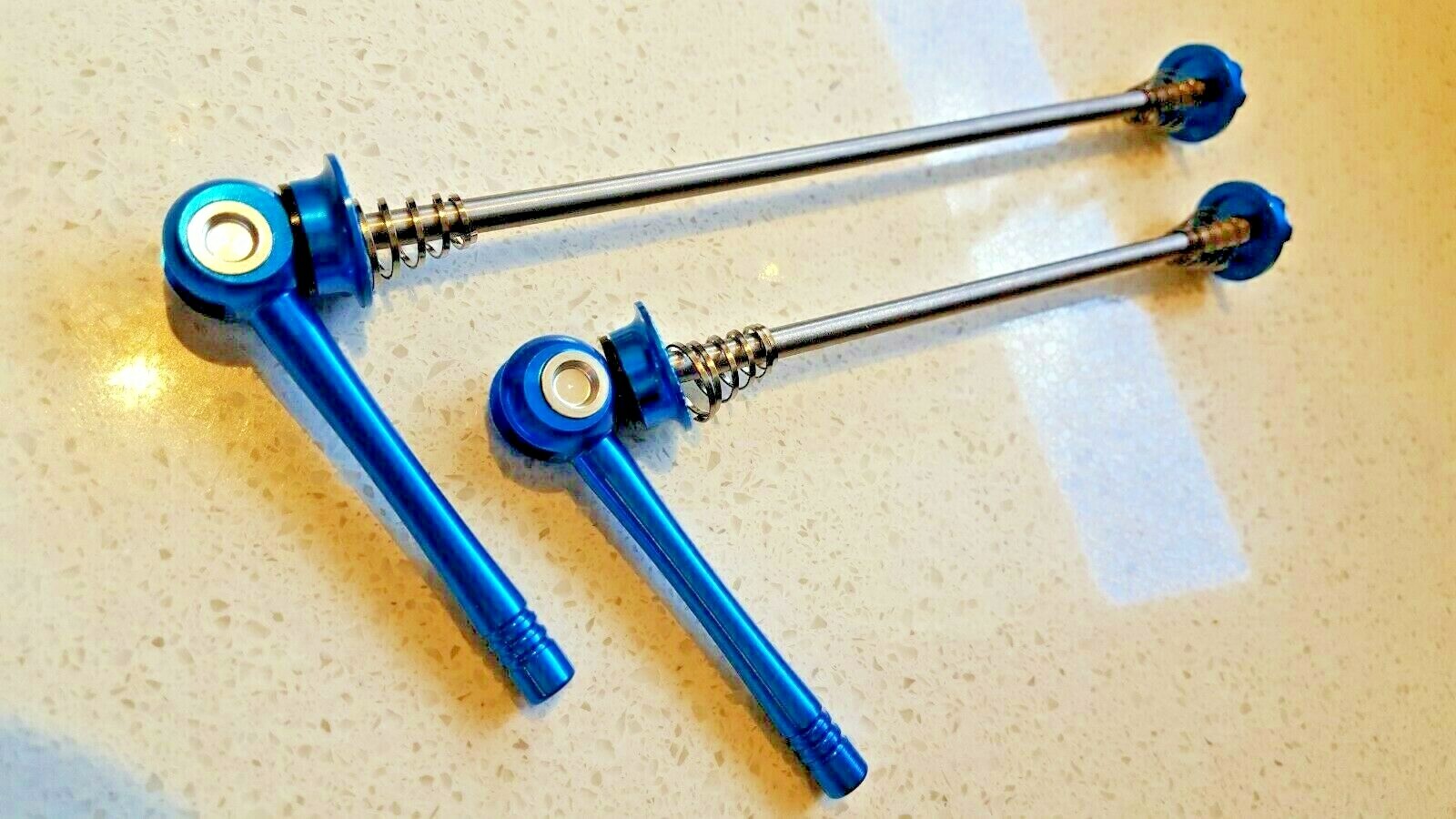 SKEWERS, Titanium & Alloy, «AEROZINE» 45 g, a pair, Quality, Strong & blue Anod.