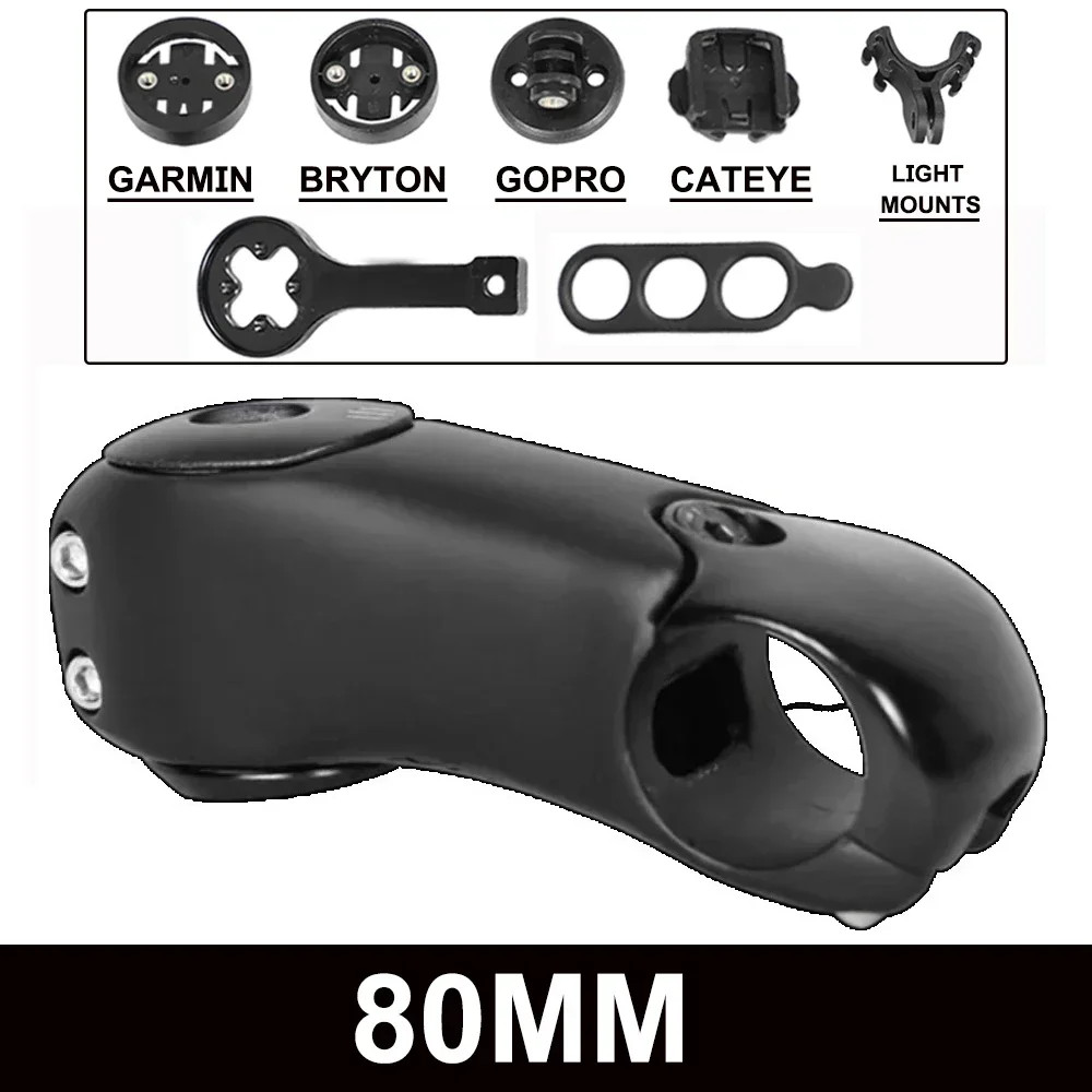 Bicycle Stem 3 Degrees Aero Stem Carbon MTB/Road Bike Stem with Computer Mounts