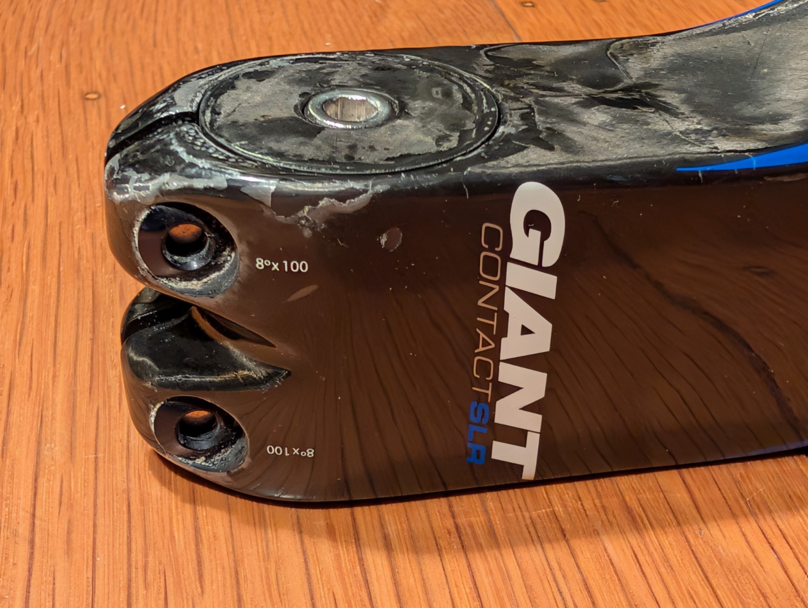 Giant Contact SLR Carbon Stem + top cap, 8° x 100 mm x 31.8, road or mtb bike