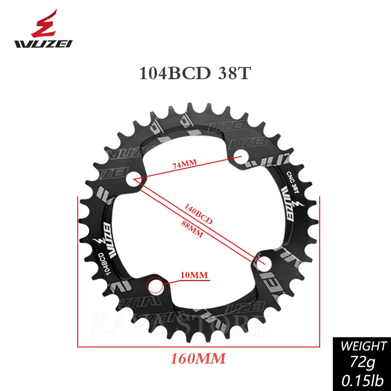104BCD Narrow Wide MTB Chainring 30T-40T Bicycle Sprocket Chainwheel