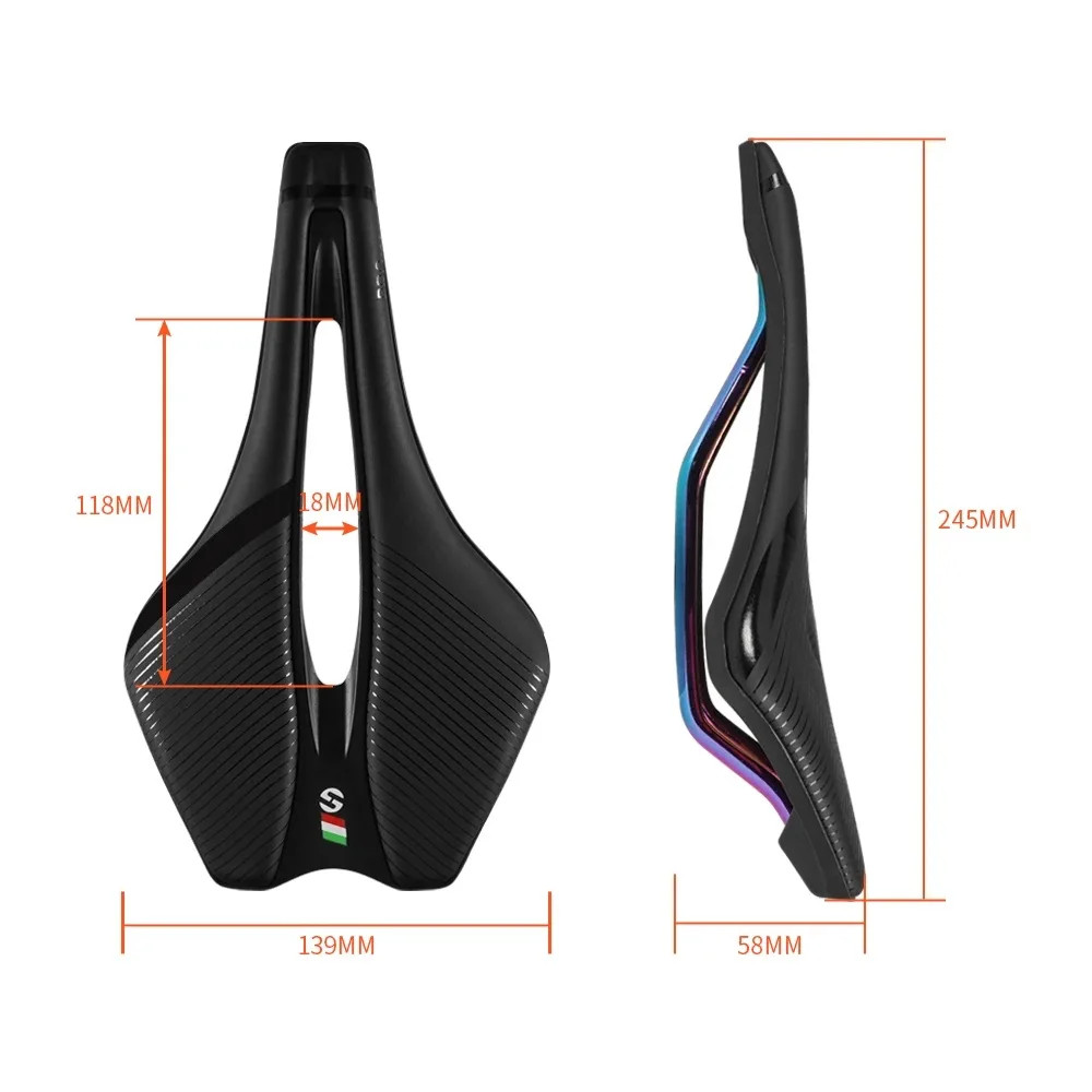 TOSEEK MTB Road Bike Saddle Eva+Super Fiber Leather Ergonomic Design Saddle Wide
