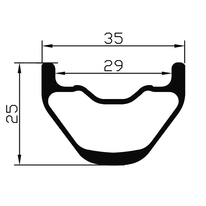 29er/650b XC AM MTB Bicycle Carbon 35mm X 25mm Tubeless Rims UD Matte/glossy