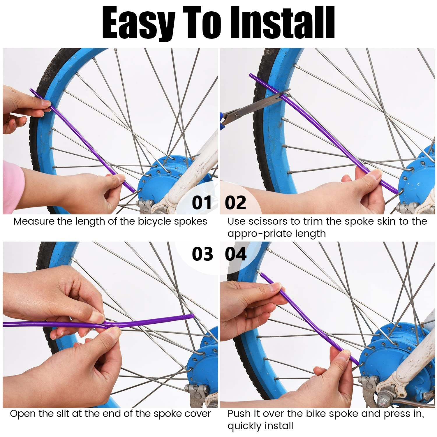 160 Pcs Bike Spoke Skins, 10 Mixed Colors Bicycle Spoke Covers, Dirt Bike Rim…