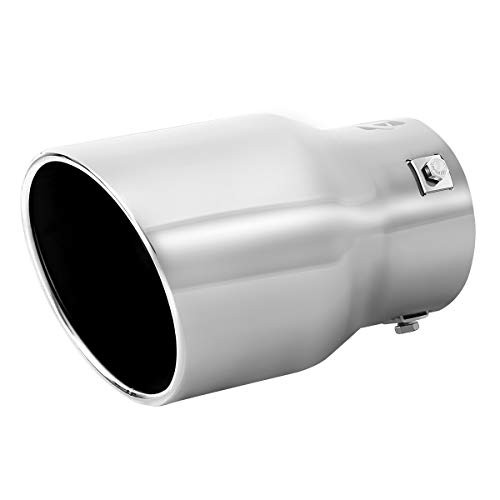 Exhaust Tip, 2.5-3 inch inlet adjustable,Fit 2.5»/2.75»/3» Outer Chrome