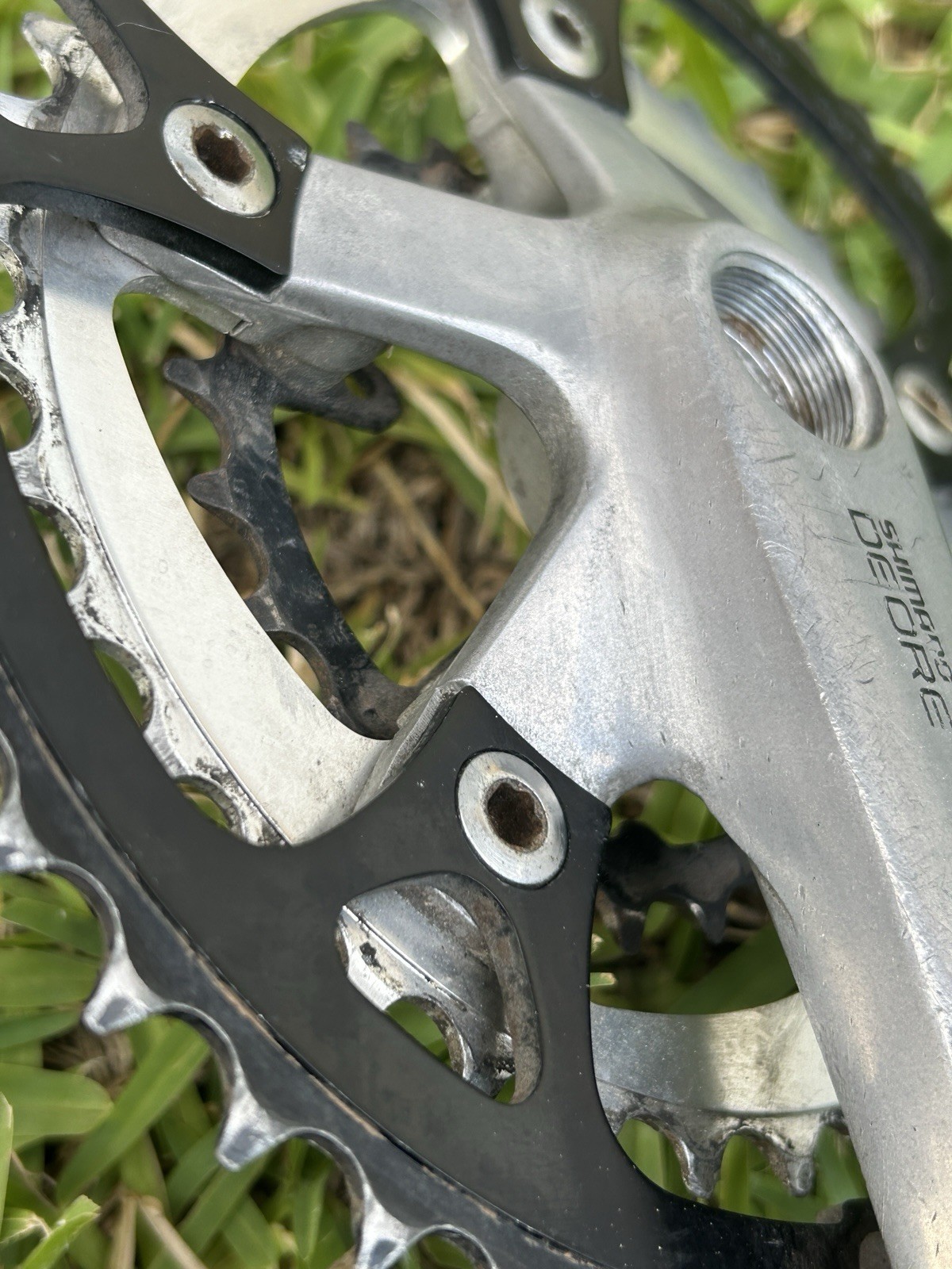 Vintage Shimano Deore DX FC-MT60 Crankset 175mm SG 46/36/24 1980s 90s MTB
