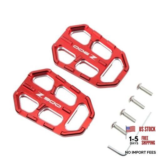CNC Wide Foot Pegs,Motorcycle Footpegs Rest Wider For Standard Street Red
