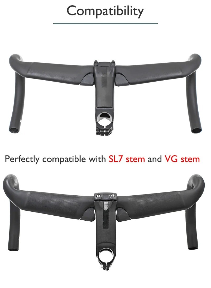 Carbon Fiber Road Handlebar 31.8MM 380/400/420/440MM 16 Degree Cockpit Bike Part