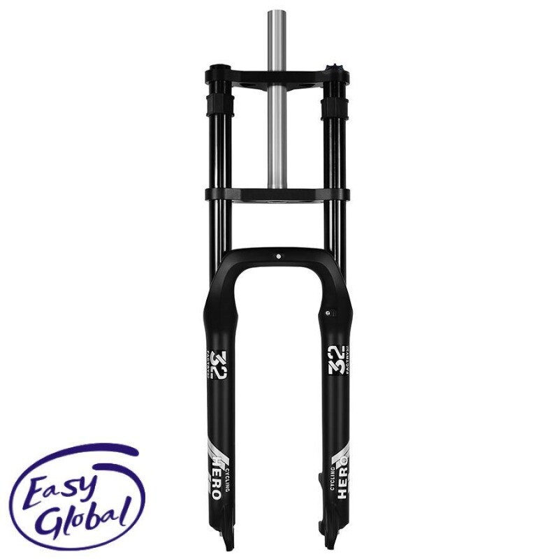 20 26*4.0″ Double Shoulder Oil Spring Fork Quick Release Disc Brake E-Bike Fork