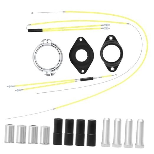 BMX Bike Gyro Brake Cables Front+Rear (Upper+Lower) with Spinner Rotor