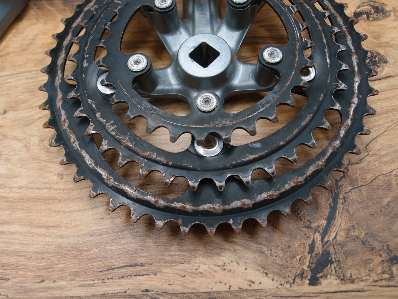 1989 MTB crankset Suntour XC VIA Japan 28/38/48 T 175 mm