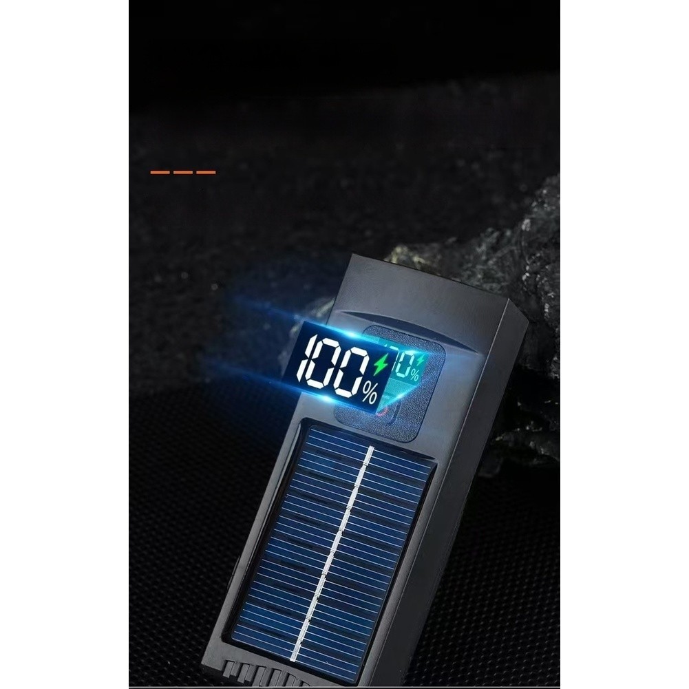 Bicycle Front Light Solar USB Rechargeable Smart Display For battery Level