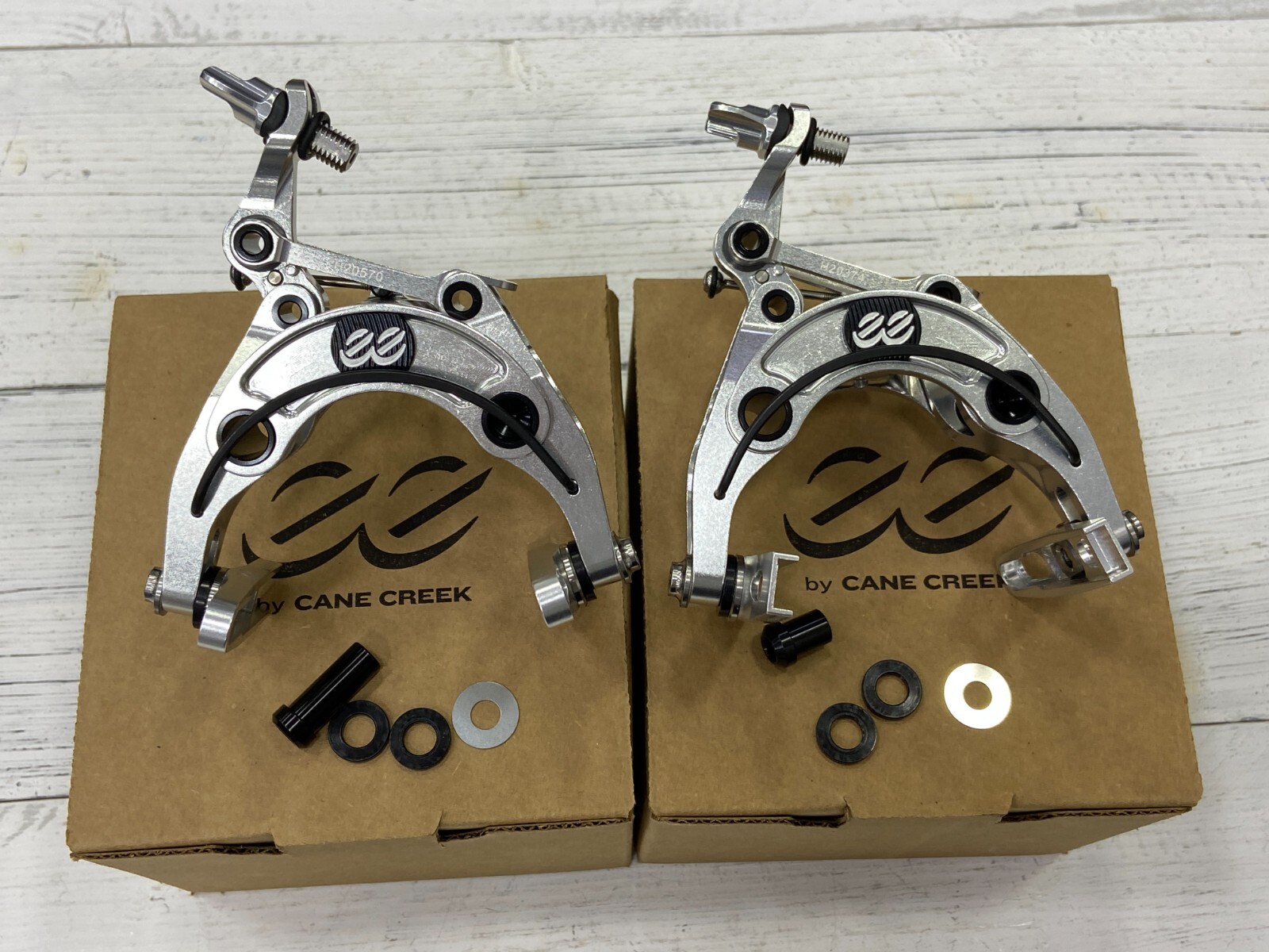 Cane Creek G4 eeBrake Regular Mount Set (Front+Rear) Silver , BEE0178S+ BEE0179S