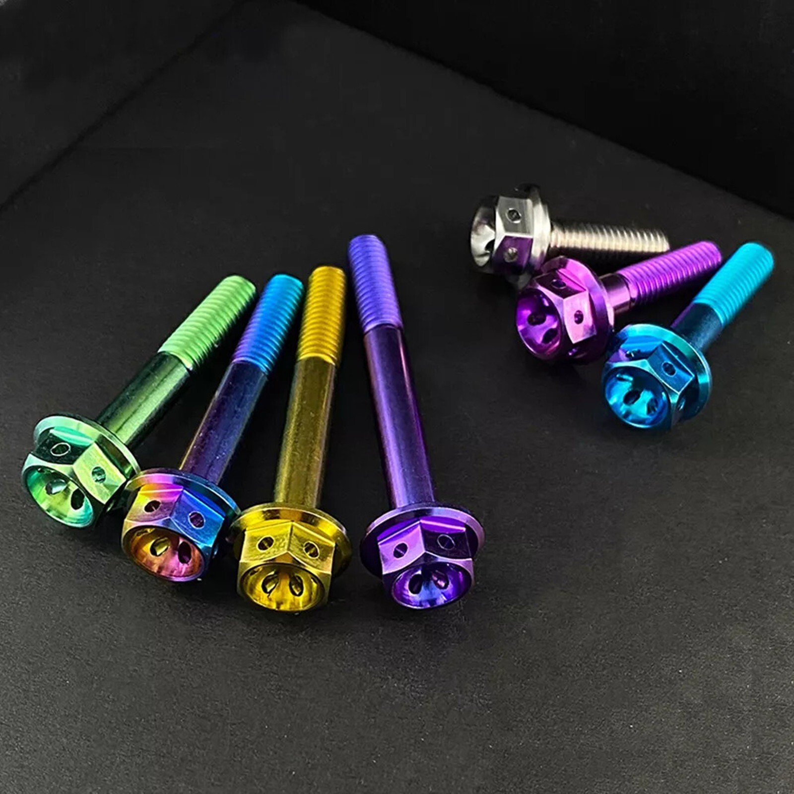 4 Pcs Titanium Bolt M10x1.25/1.5mm Hex Flange Head 20,25,30,35,40,45,50,55-90mm