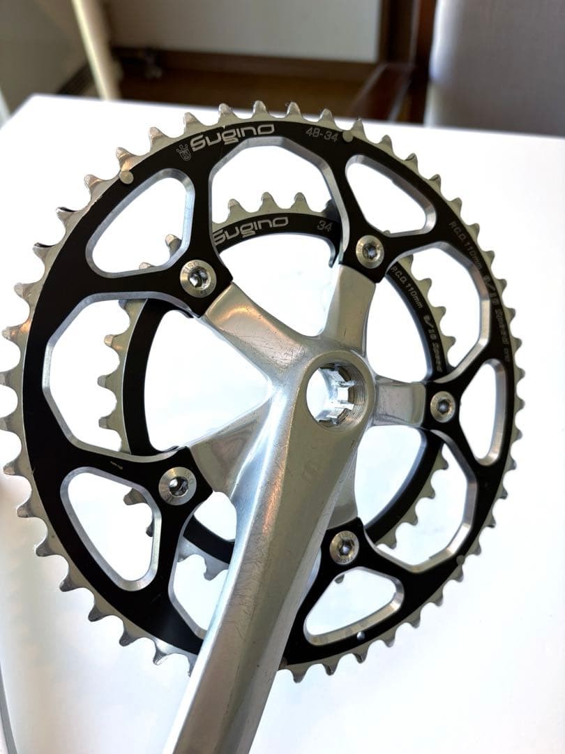 Sugino Cospaiir Crankset 48 34T 170mm Shimano BB 7700 Road Bike Crank Used