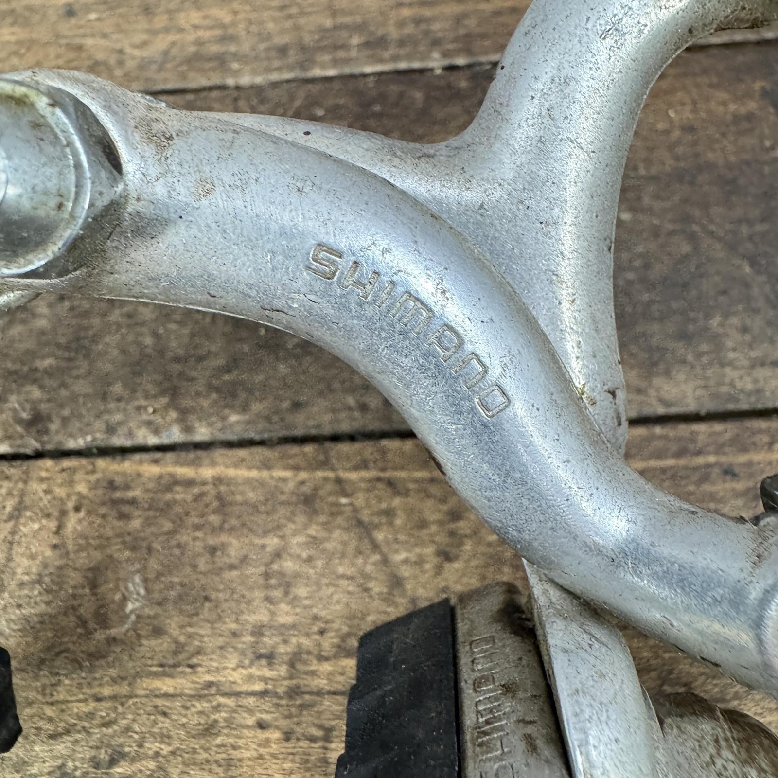 Vintage Shimano Tourney Caliper Brakes Set Silver Road Bike Side Pull Japan 70s
