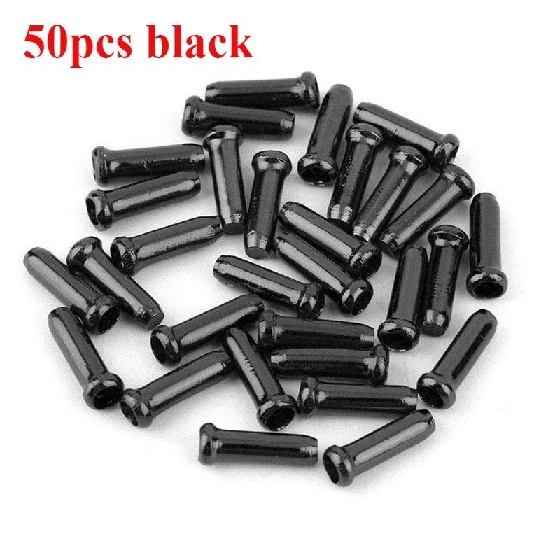 New 50/100 Pcs Aluminum Bike Bicycle Shifter Brake Cable Tips Caps Ends Crimps