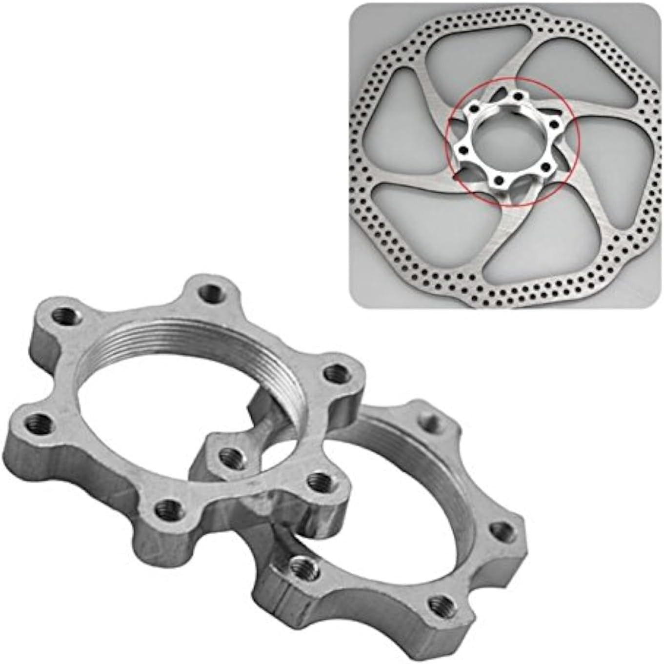 Bicycle Bike Freewheel Threaded Hubs Disk Disc Brake Rotor 6 Bolt Flange Adapter