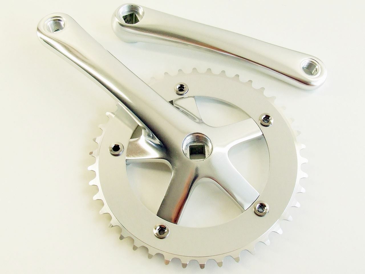 Fixed gear Single Speed Track Cranks Crankset 170mm 46t SILVER