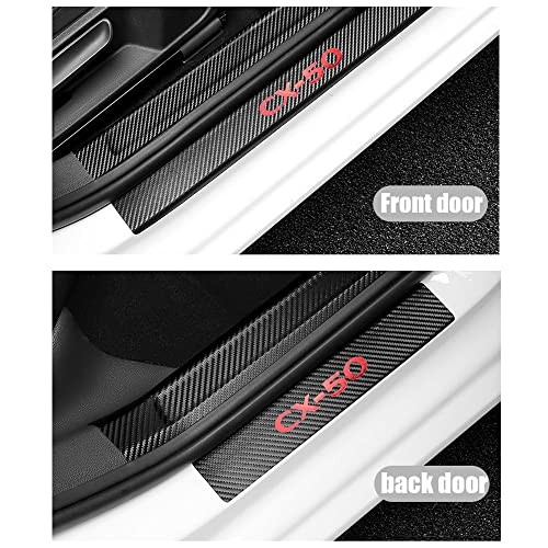 for Mazda 2023 2024 2025 2026 CX-50 CX50 Carbon Fiber Style Leather Door RED