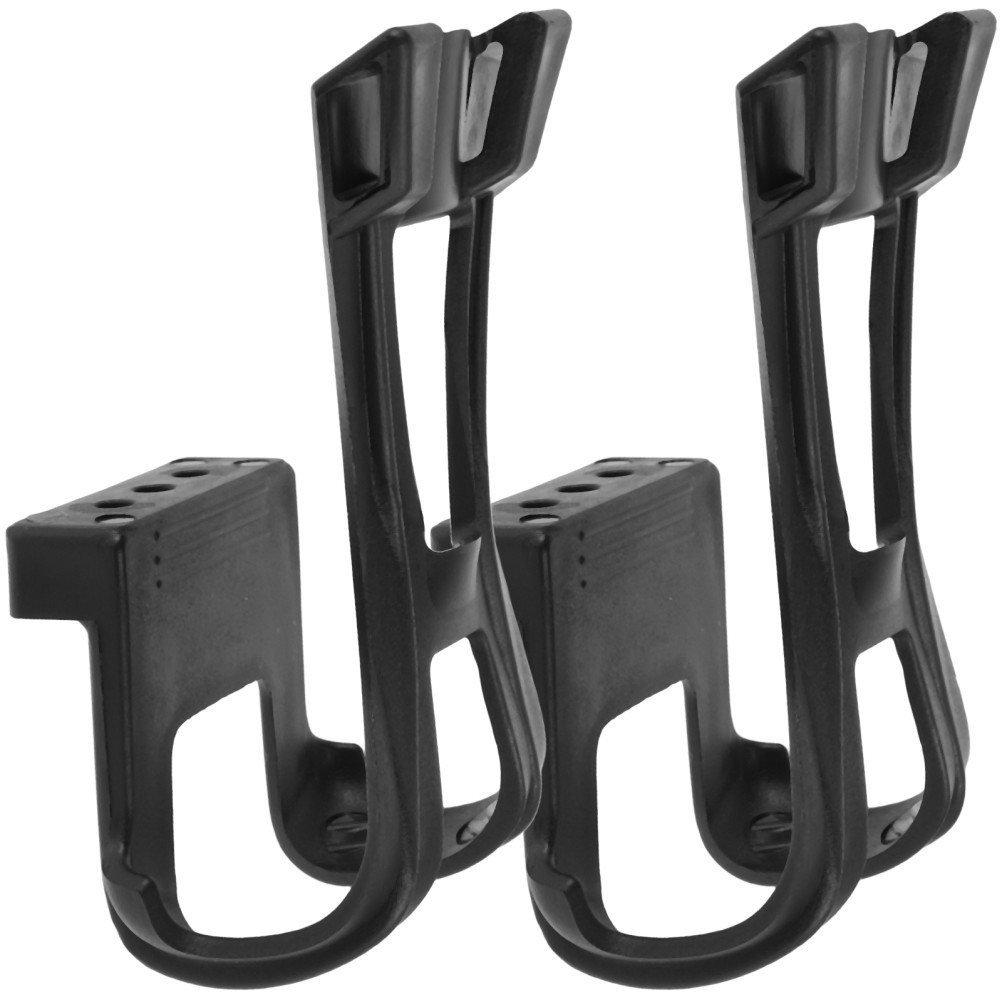 2Pcs Durable Reusable Pedal Toe Clips for Cycling Black Non Slip Plastic