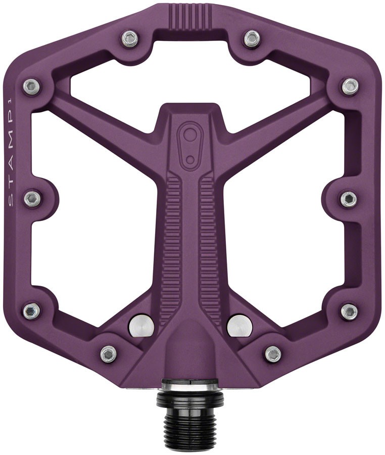 Crank Brothers Stamp 1 Gen 2 MTB Mountain Bike Platform Pedals Plum Purple Large