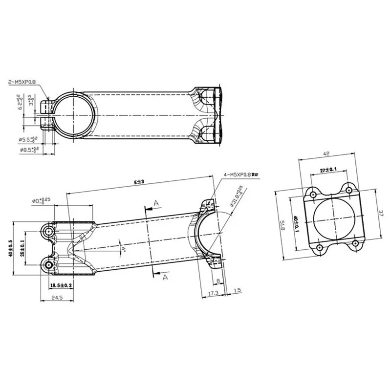 Bike Stem 7° 50-100mm 25.4/31.8mm MTB Road Ultralight Handlebar