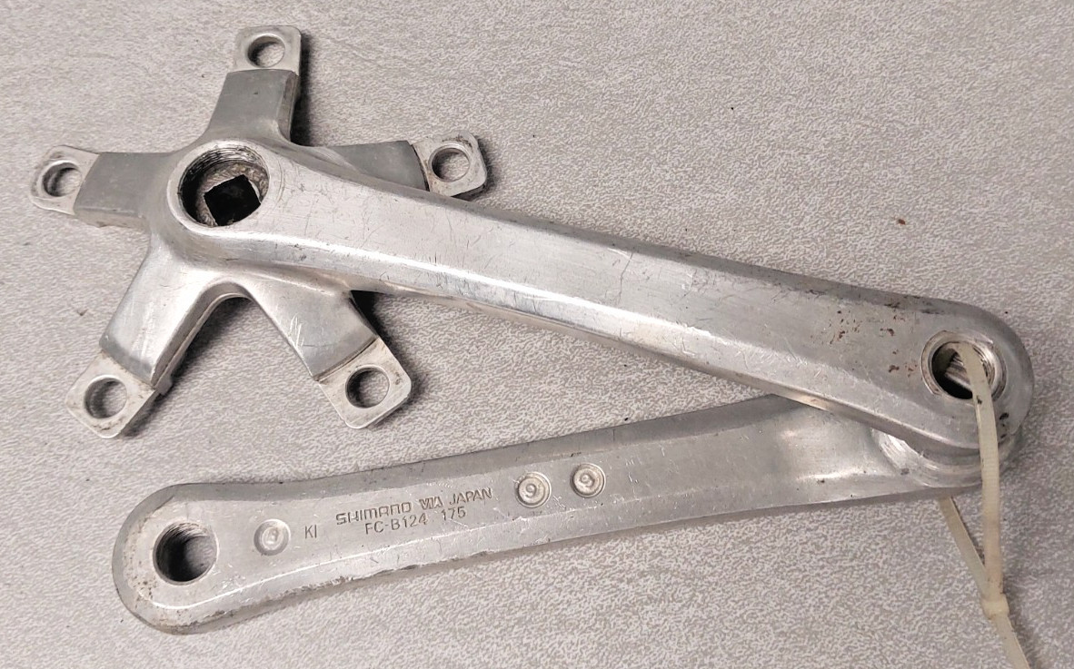 Shimano Triple Crankset FC-B124 BCD104/74 5-Bolt 175mm JIS Silver MTB Ships USA!