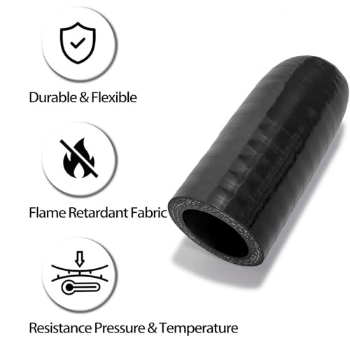 ID 5/8″ (16mm) 4-Ply Reinforced Silicone Hose Cap Length 60mm ID 16mm (5/8″)