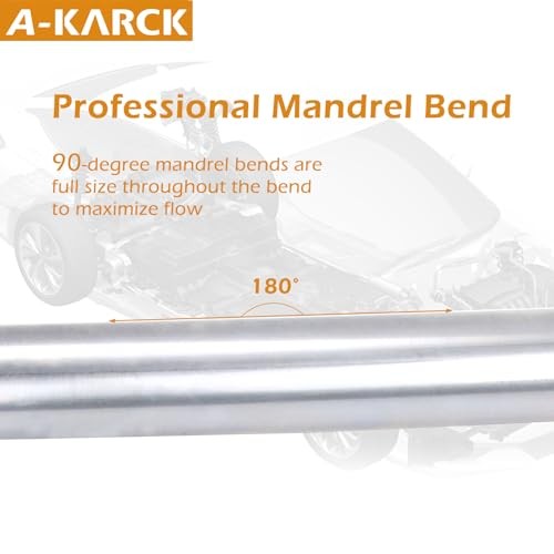 Straight Exhaust Pipe OD, Stainless Steel 30″ Long Mandrel 2.5″ 30 INCH