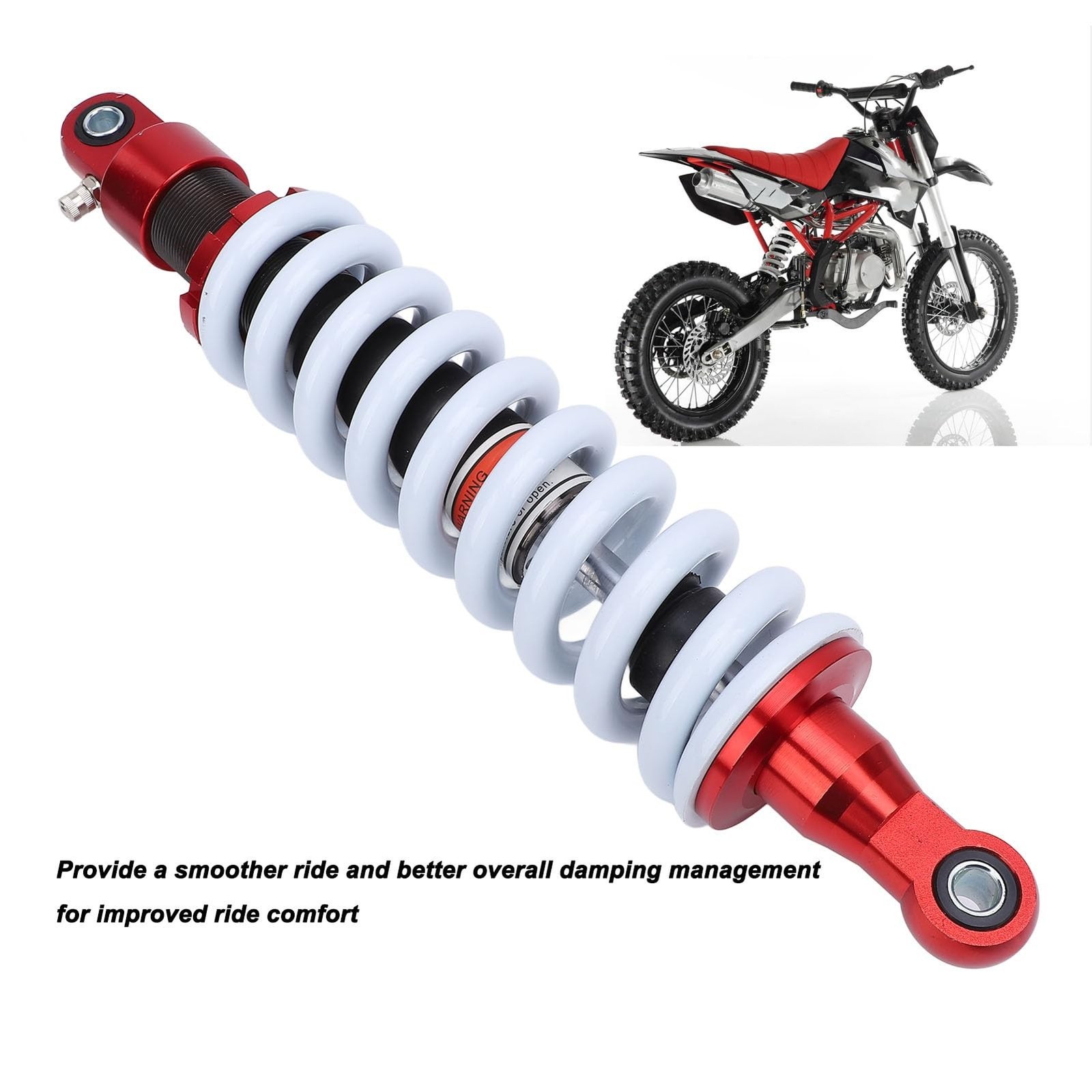 365mm Heavy Duty Shock Absorber CNC Aluminum Alloy 12mm Spring Diameter Unive…