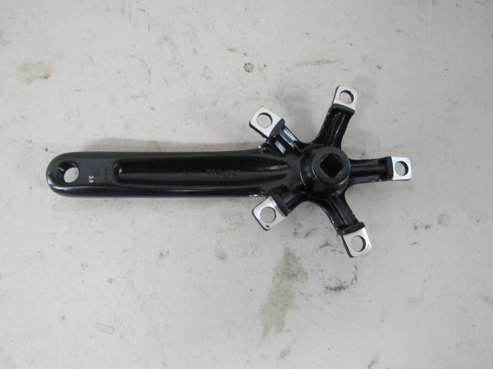 FSA VERO Double Right Crank Arm 175mm for Square Taper BB No Chainrings Black