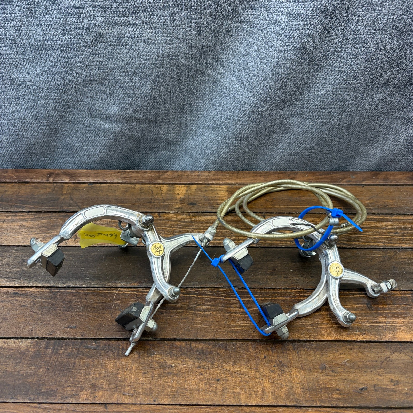 Vintage MX BMX Caliper Brake Set 1000 1000A Silver Old School Front Rear 80s