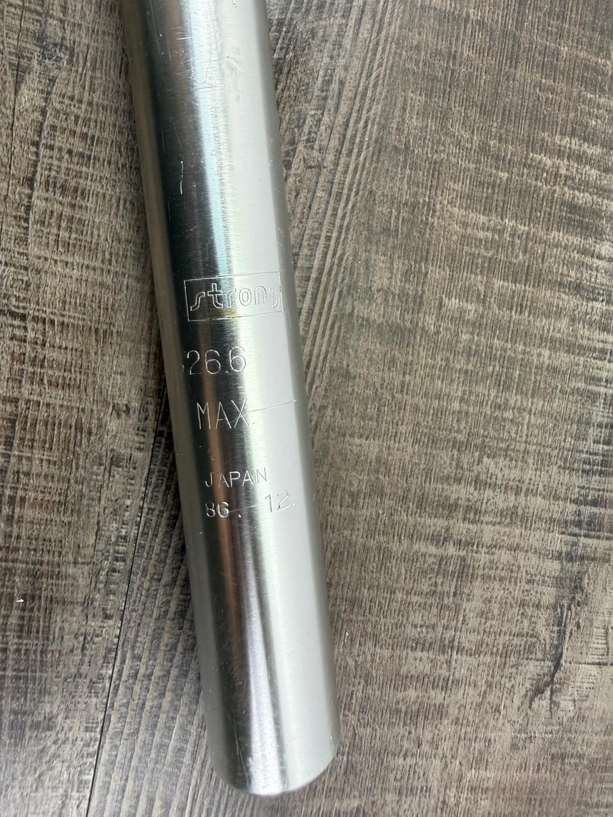 Vintage Strong Seatpost 26.6mm x 250mm Silver Japan Road Bike MTB