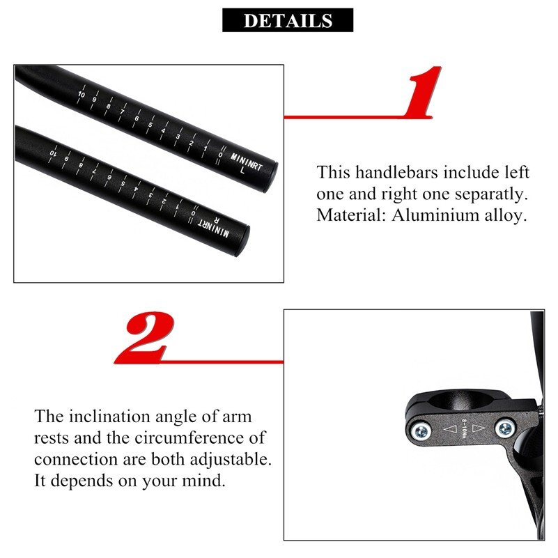 Rest Bicycle Handlebar Clip on Aero Bars Road Bike Extension Triathlon Aerobars