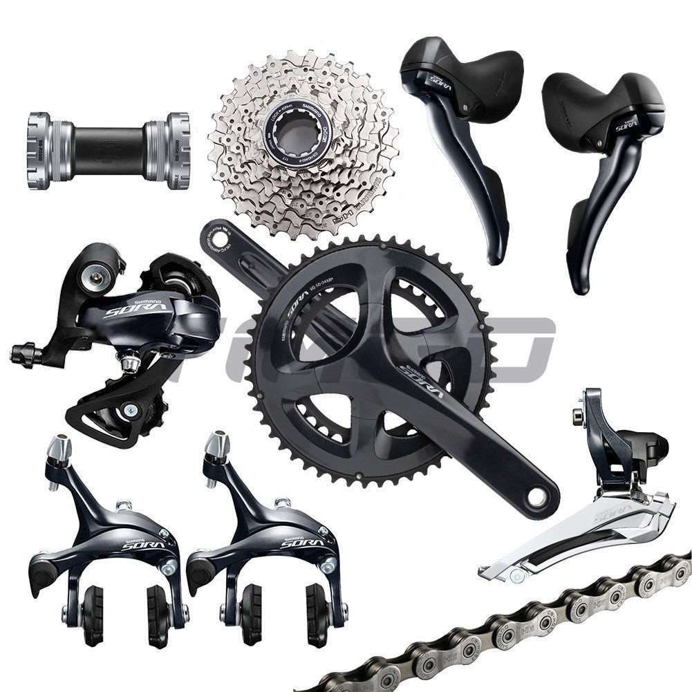 Shimano Sora R3000 2×9 Speed Crankset Groupset DerailleurST-R3000 HG400-9 RS501