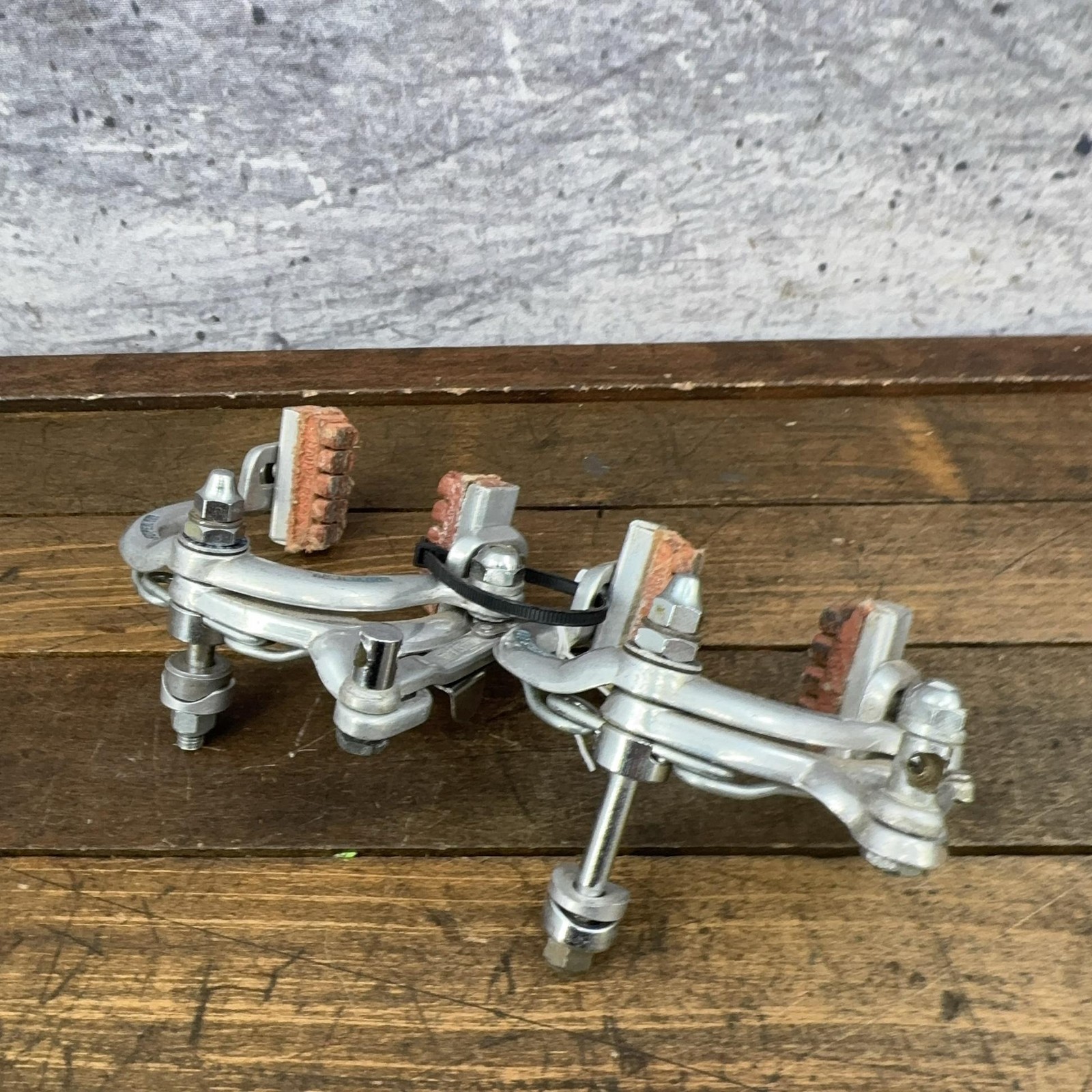 Vintage Universal Super 68 Caliper Brakes Set Silver Road Bike Side Pull Italy