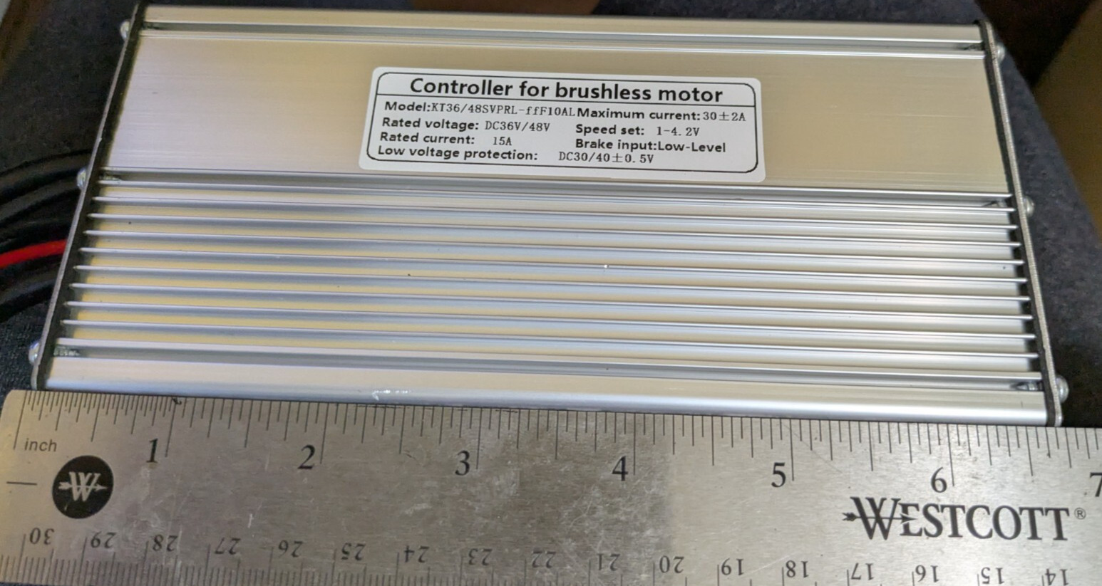 36v/48v 15A DC Waterproof Brushless Motor Controller Model: KT36/48SVPRL-ffF1OAL