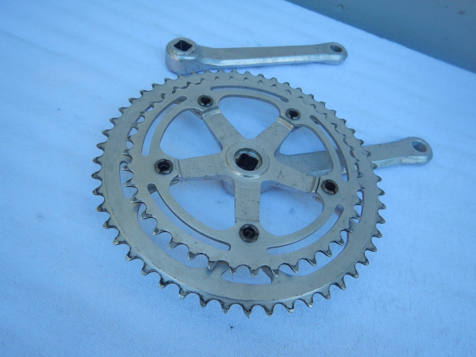 Nervar Vintage Road Touring Bike 170mm Double Cranks Crankset 52/40 w/BB