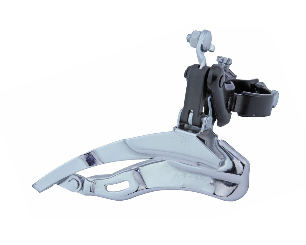 6/7 SPEED CHROME SUNRACE FRONT DERAILLEUR 31.8MM B/PULL TRIPLE FRICTION FDM-2A.