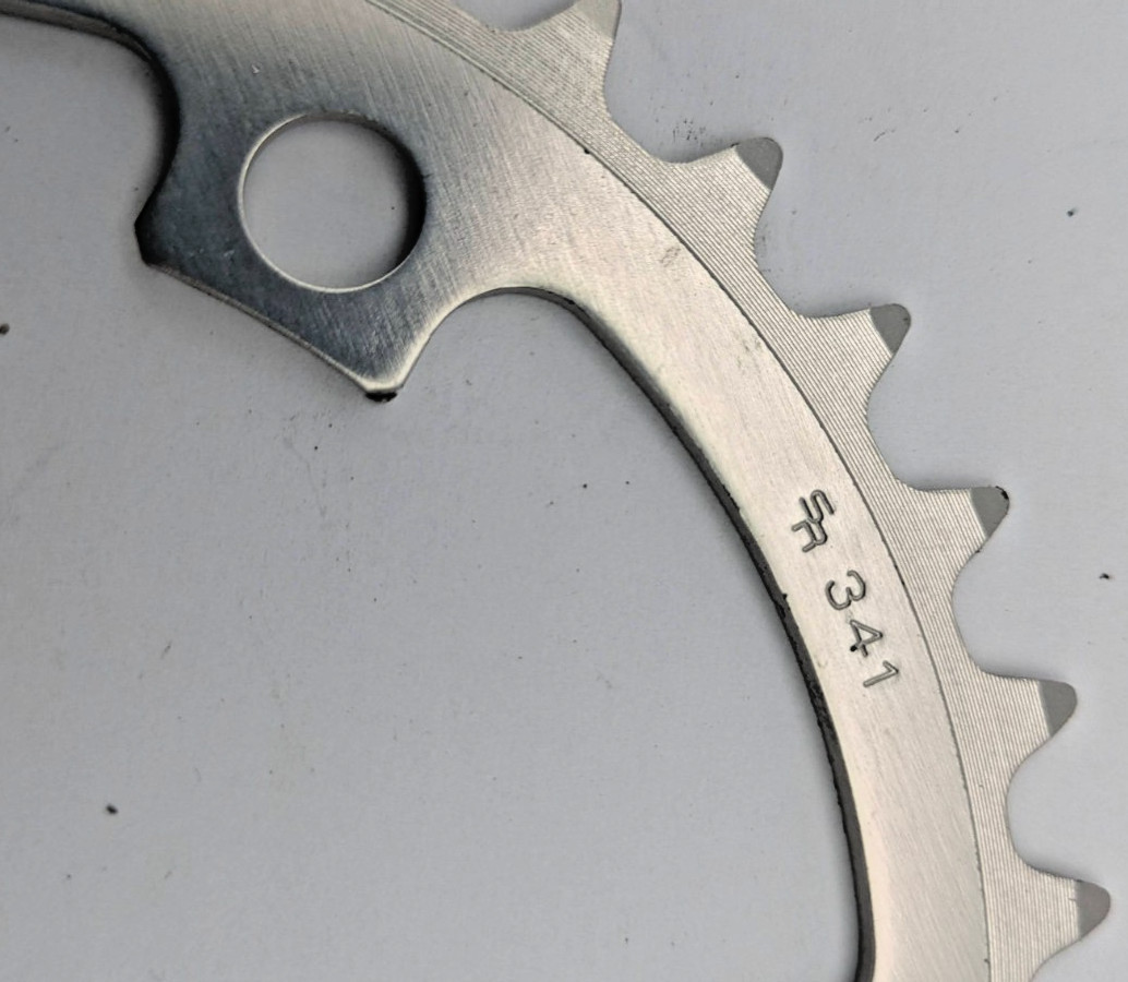 SAKAE SR 341 NEW NOS 36 TOOTH 36T ALUMINUM CHAINRING 110MM BCD SILVER 5-ARM