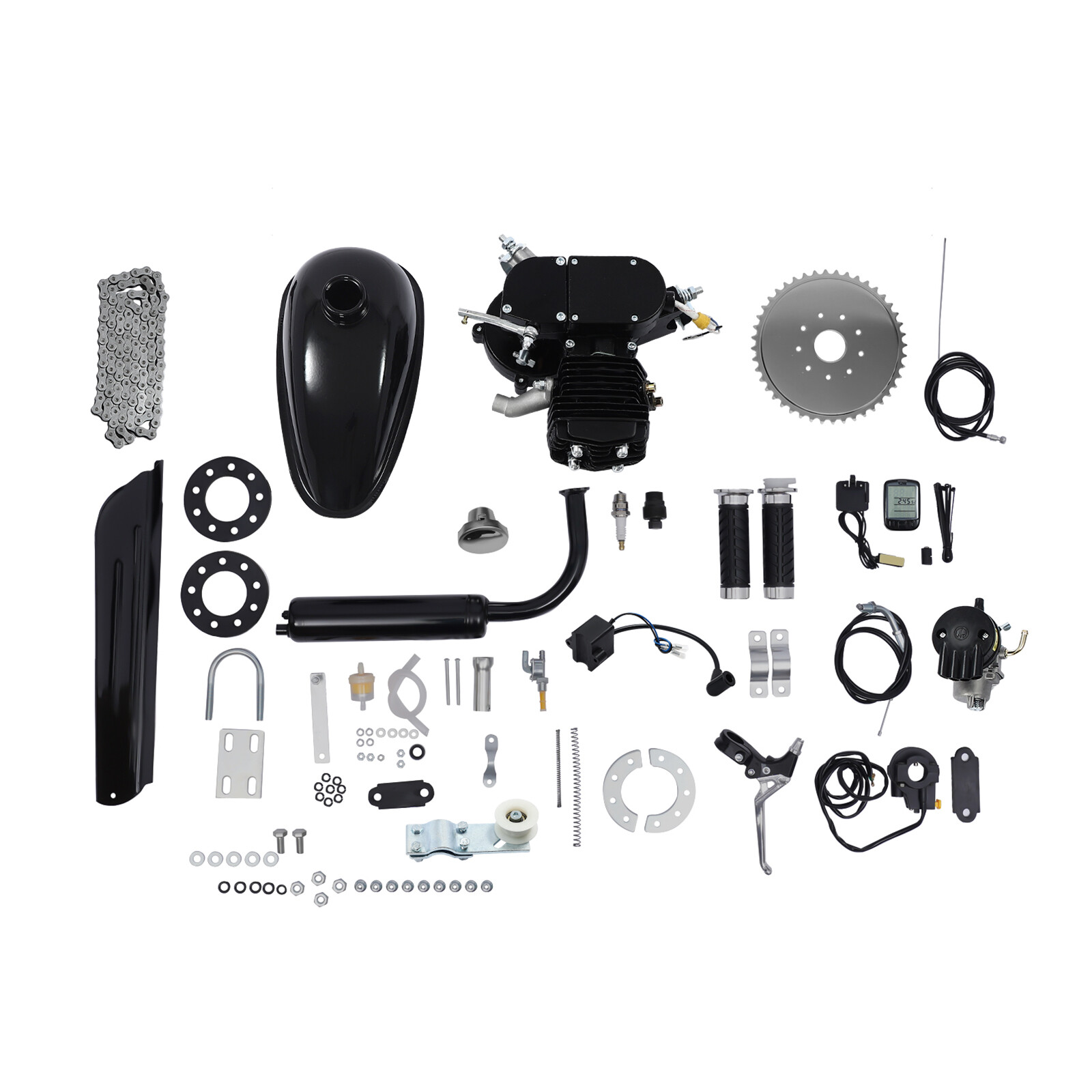 2 Stroke 80cc Petrol Engine Motor Kit Gas Motorized Bicycle Bike Double-cylinder
