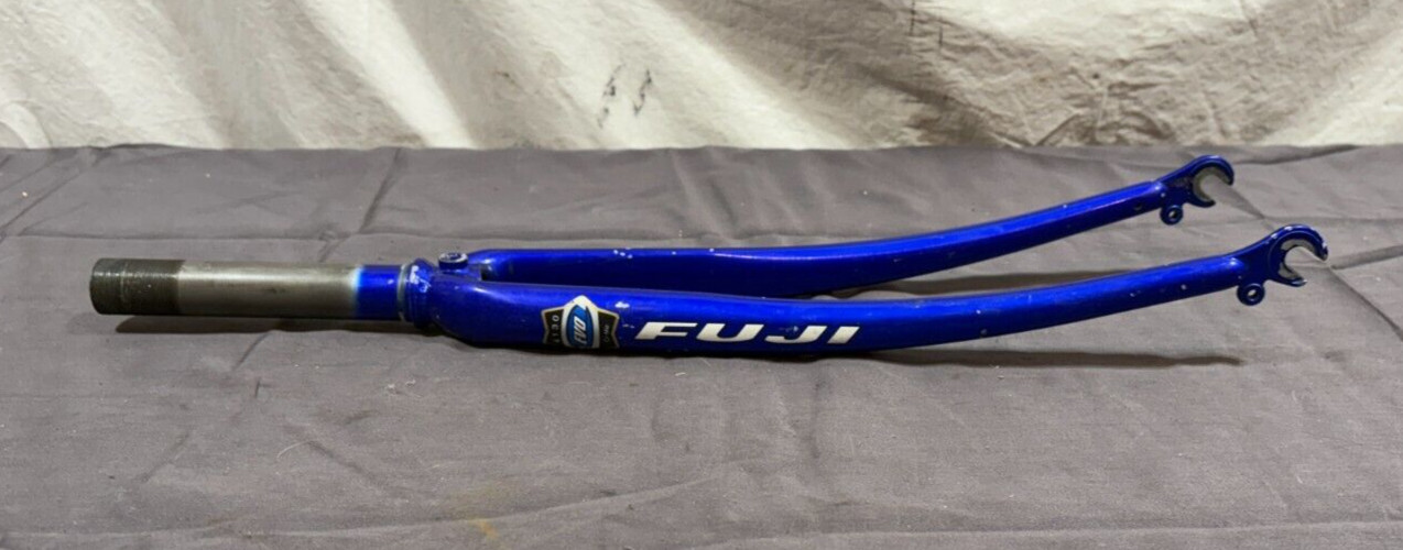 Vintage Fuji EVO 4130 CrMo 700C Road Fork Blue 135mm 1″ Threaded Steerer Tube